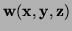 ${\bf w(x,y,z)}$