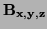 ${\bf B_{x,y,z}}$