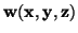 ${\bf w(x,y,z)}$