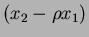 $(x_2-\rho x_1)$